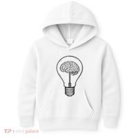 Brain Lightbulb: Bright Ideas And Creativity Kids Hoodie thumb 0