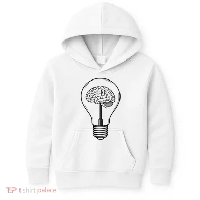 Brain Lightbulb: Bright Ideas And Creativity Kids Hoodie