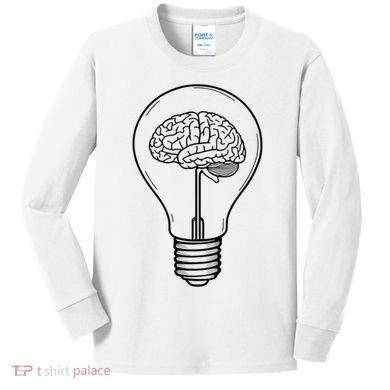 Brain Lightbulb: Bright Ideas And Creativity Kids Long Sleeve Shirt