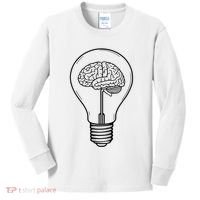 Brain Lightbulb: Bright Ideas And Creativity Kids Long Sleeve Shirt thumb 0