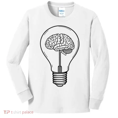 Brain Lightbulb: Bright Ideas And Creativity Kids Long Sleeve Shirt