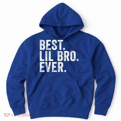Best Lil Bro Ever Funny Little Brother Vintage Distressed Gift Hoodie