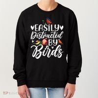 Bird Lovers Birdwatching Easy Distracted By Birds Birder Women's Sweatshirt thumb 0