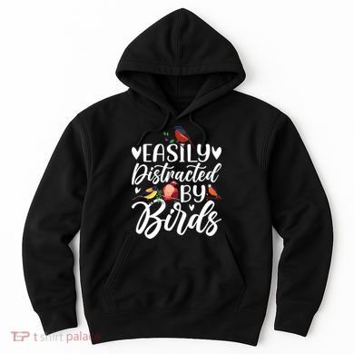 Bird Lovers Birdwatching Easy Distracted By Birds Birder Hoodie