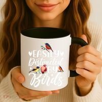 Bird Lovers Birdwatching Easy Distracted By Birds Birder Coffee Mug thumb 3