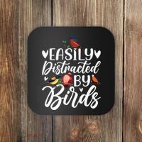 Bird Lovers Birdwatching Easy Distracted By Birds Birder Coaster thumb 0