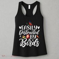 Bird Lovers Birdwatching Easy Distracted By Birds Birder Women's Tank Top thumb 3