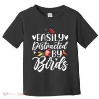 Bird Lovers Birdwatching Easy Distracted By Birds Birder Toddler T-Shirt thumb 0