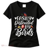 Bird Lovers Birdwatching Easy Distracted By Birds Birder Women's T-Shirt thumb 0