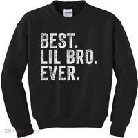 Best Lil Bro Ever Funny Little Brother Kids Sweatshirt thumb 0