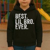 Best Lil Bro Ever Funny Little Brother Kids Hoodie thumb 3
