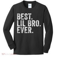 Best Lil Bro Ever Funny Little Brother Kids Long Sleeve Shirt thumb 0
