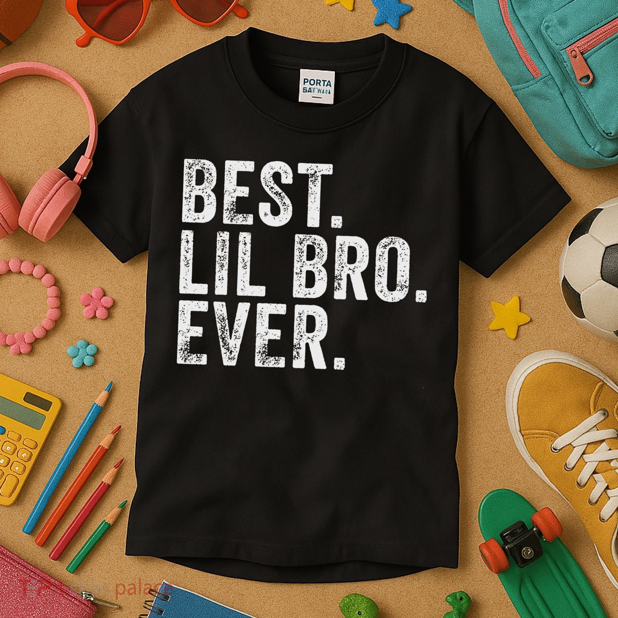 Best Lil Bro Ever Funny Little Brother Kids T-Shirt