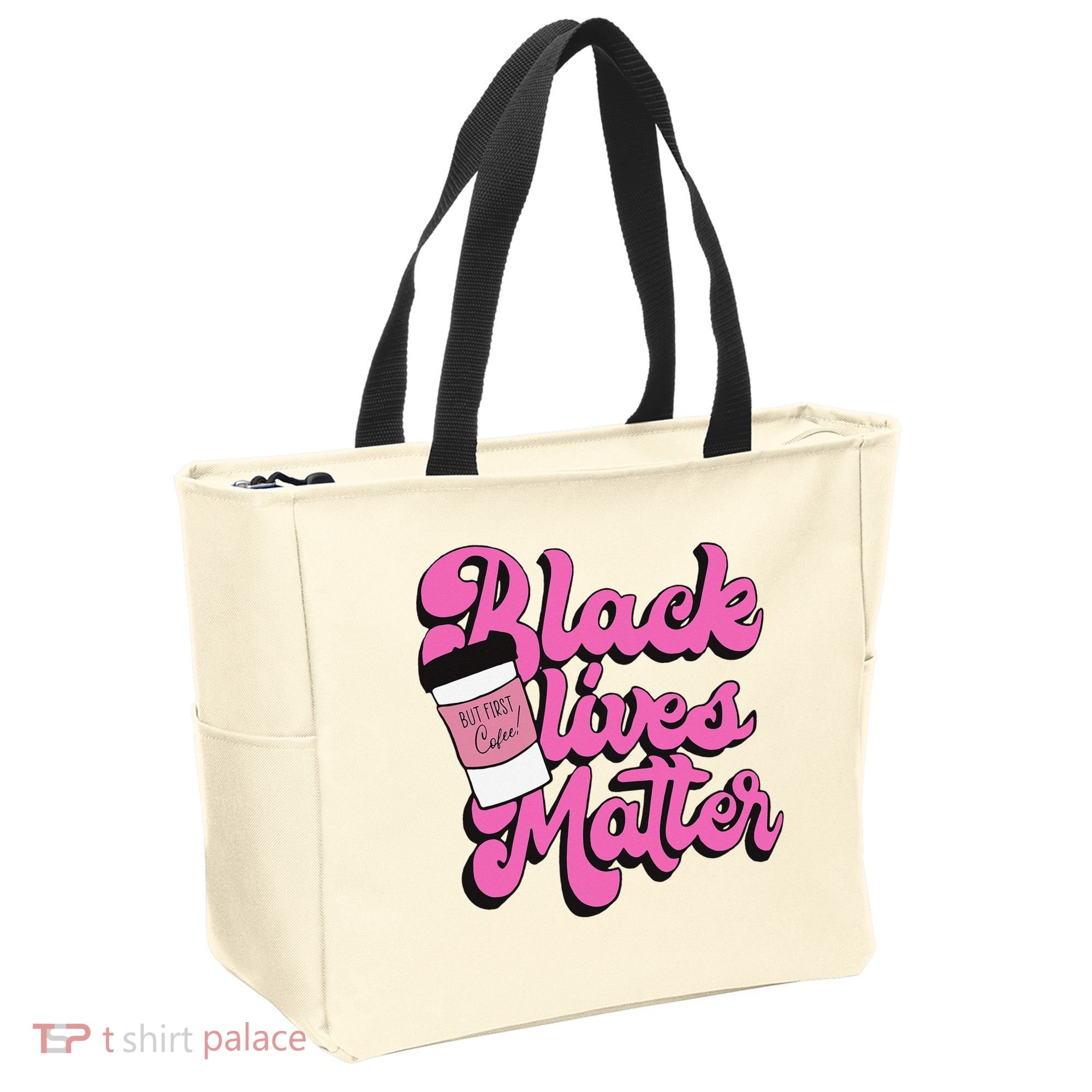Black Lives BUT FIRST Coffee Matter Black Month History Tote Bag