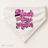 Black Lives BUT FIRST Coffee Matter Black Month History USA-Made Doggie Bandana thumb 0