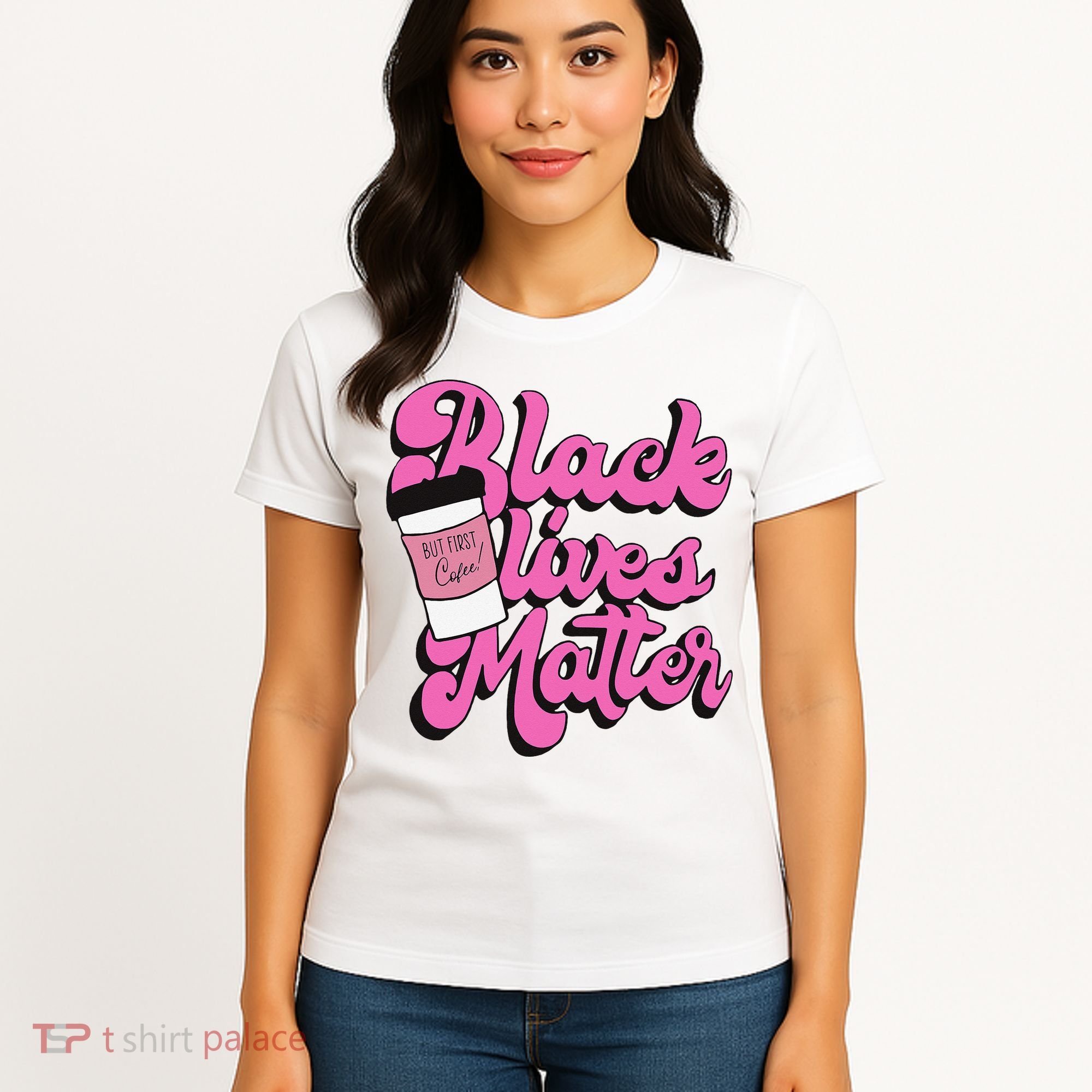 Black Lives BUT FIRST Coffee Matter Black Month History Women's T-Shirt