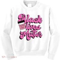 Black Lives BUT FIRST Coffee Matter Black Month History Kids Sweatshirt thumb 0