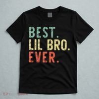 Best Lil Bro Ever Family Retro Vintage Little Brother T-Shirt thumb 5