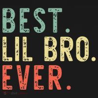 Best Lil Bro Ever Family Retro Vintage Little Brother T-Shirt thumb 7