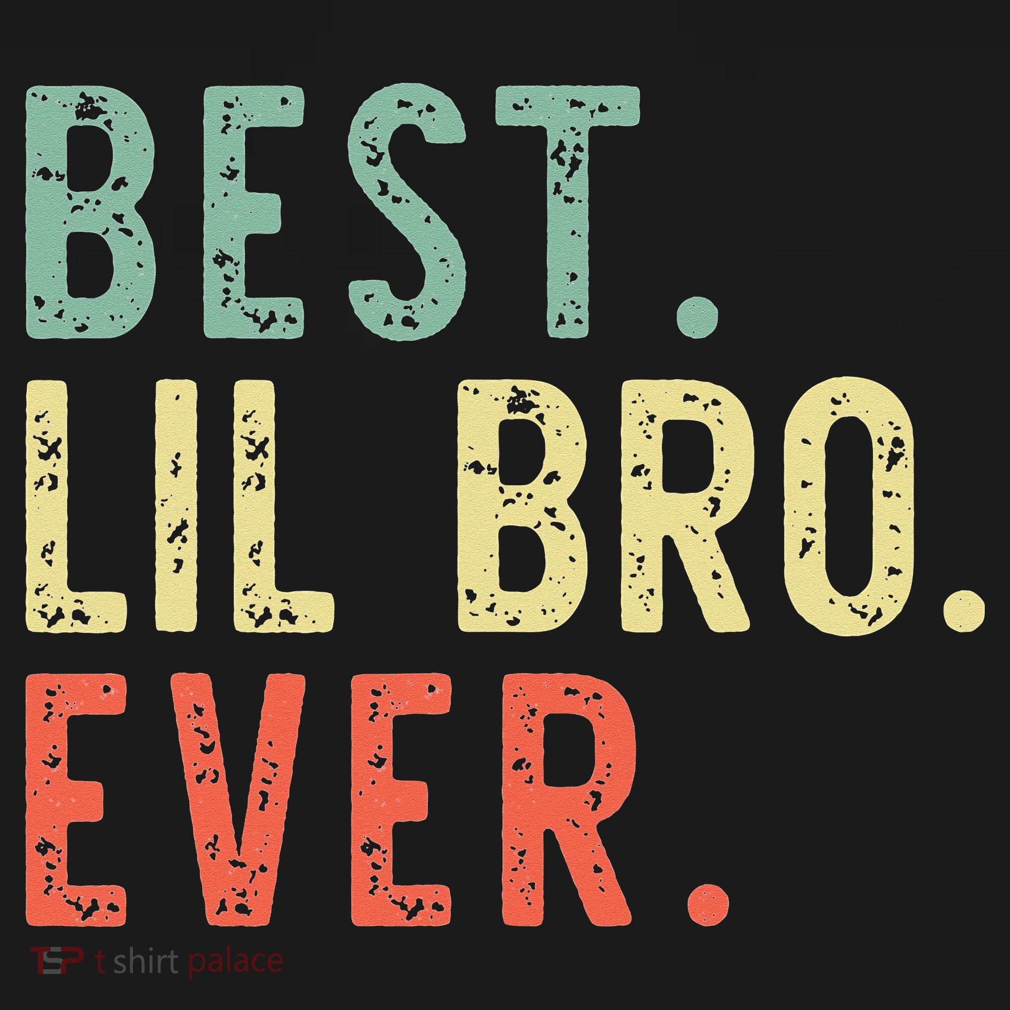 Best Lil Bro Ever Family Retro Vintage Little Brother T-Shirt