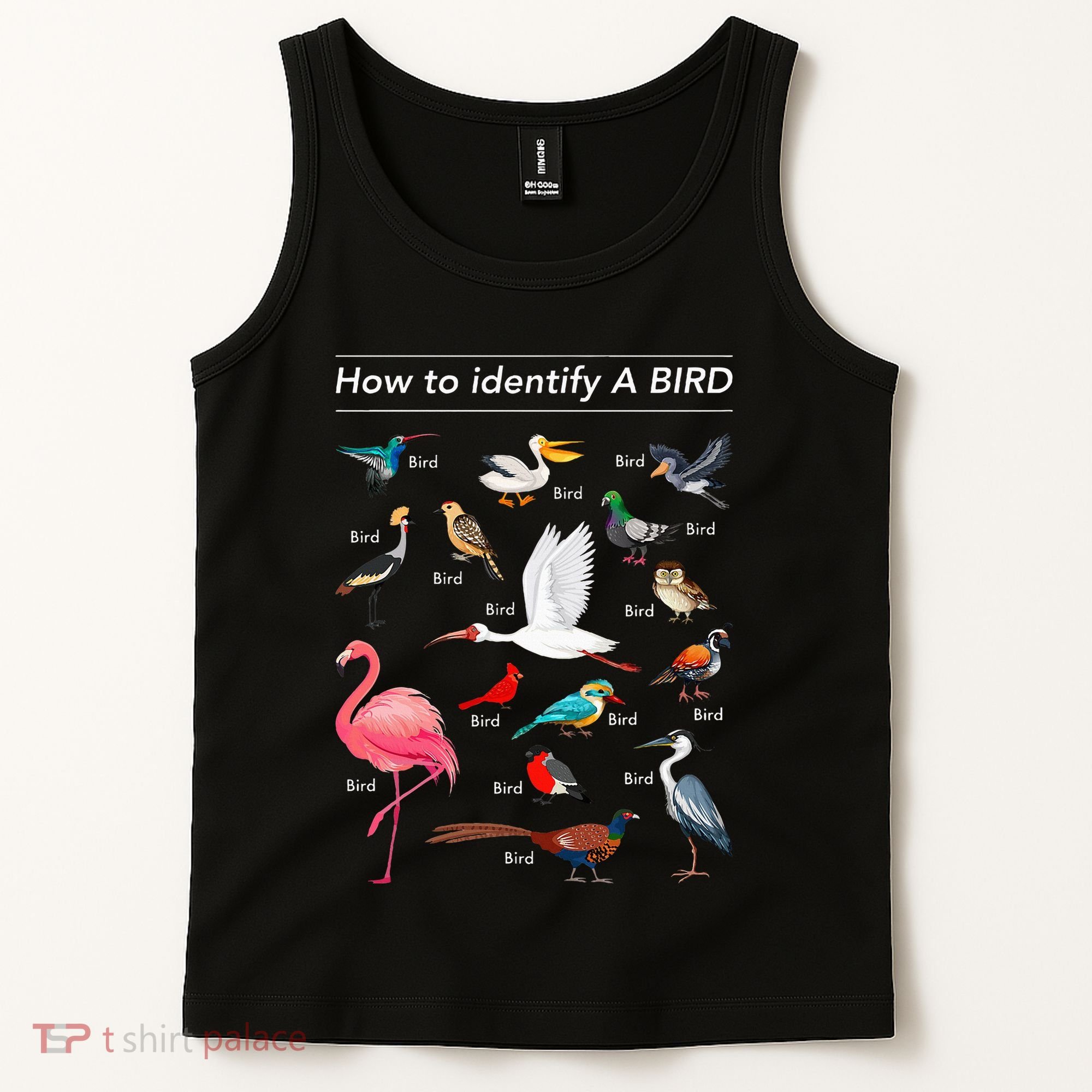 Birdwatcher Lover Birdwatching How To Identify A Bird Tank Top