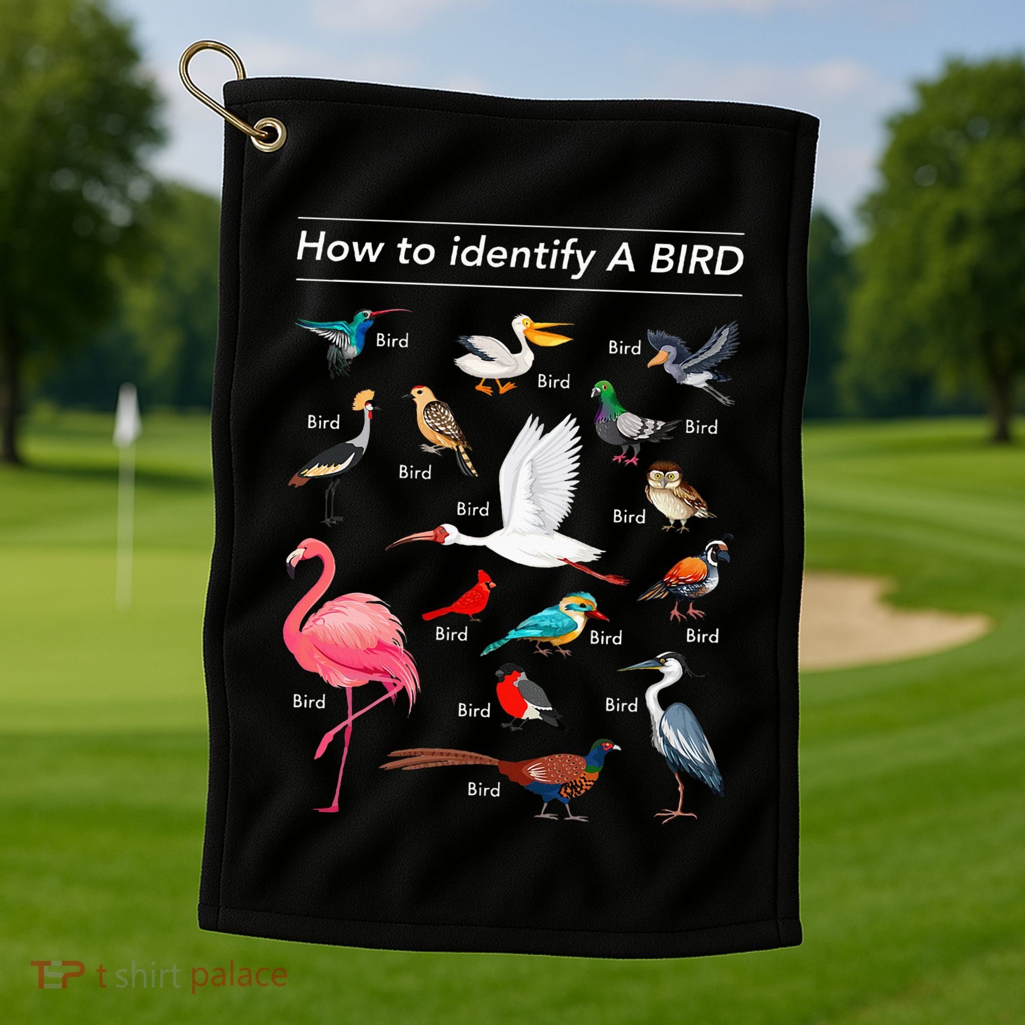 Birdwatcher Lover Birdwatching How To Identify A Bird Golf Towel