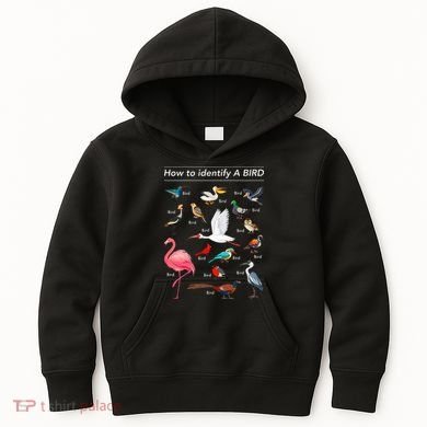 Birdwatcher Lover Birdwatching How To Identify A Bird Kids Hoodie