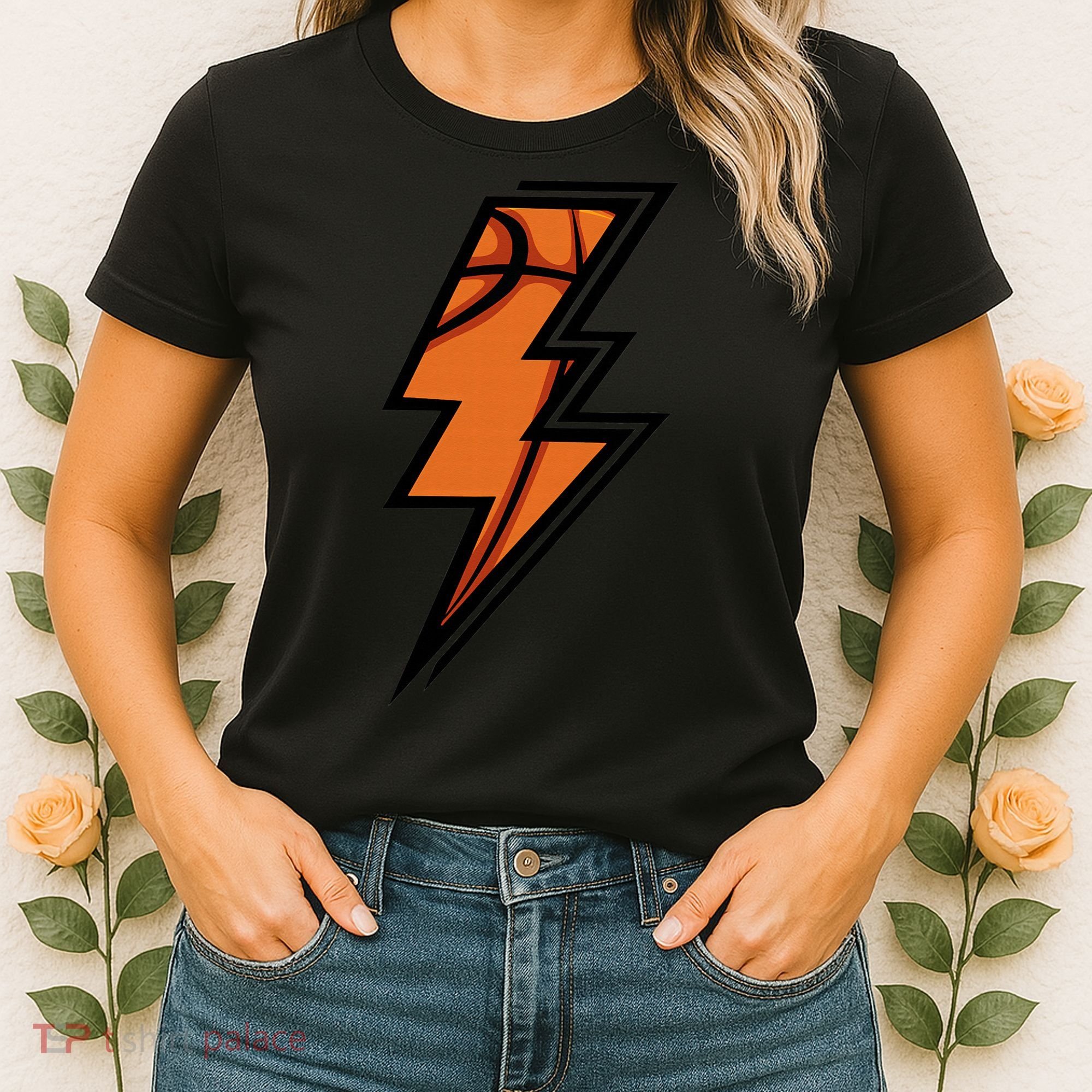Basketball Lightning Basketball Mom Dad Game Day Women's T-Shirt