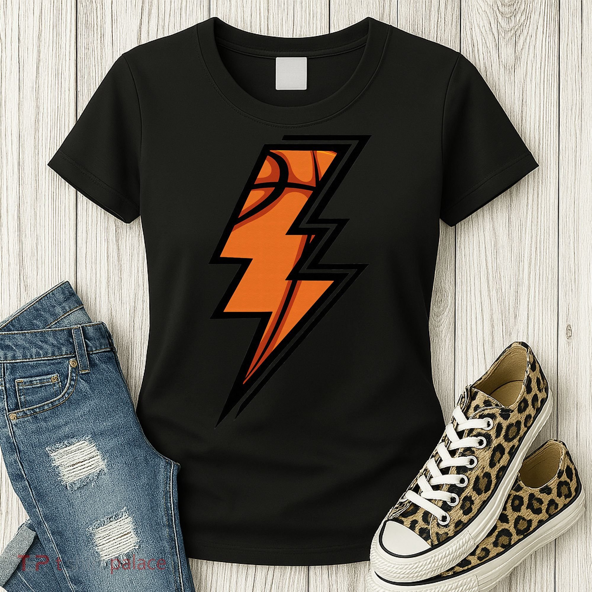 Basketball Lightning Basketball Mom Dad Game Day Women's T-Shirt