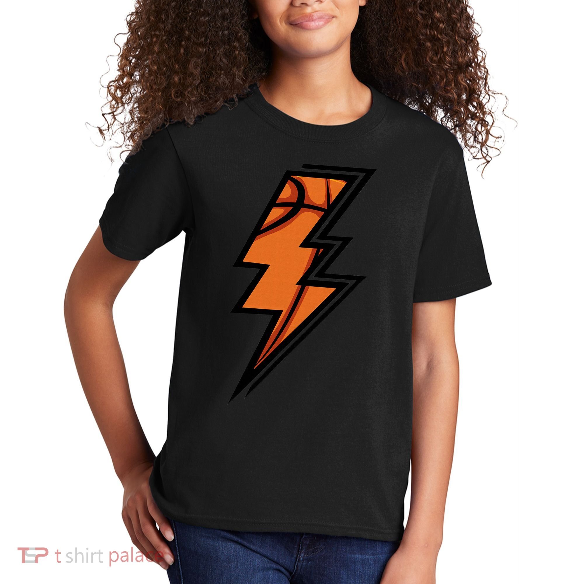 Basketball Lightning Basketball Mom Dad Game Day Kids T-Shirt
