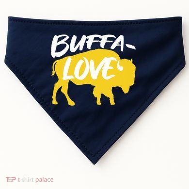 Buffa Love Buffalo Choose Love Design USA-Made Doggie Bandana