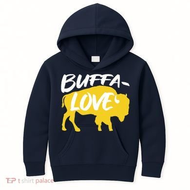 Buffa Love Buffalo Choose Love Design Kids Hoodie