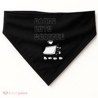 Book Lovers Books Cats And Coffee USA-Made Doggie Bandana thumb 0