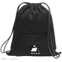 Book Lovers Books Cats And Coffee Sweatshirt Cinch Pack Bag thumb 0
