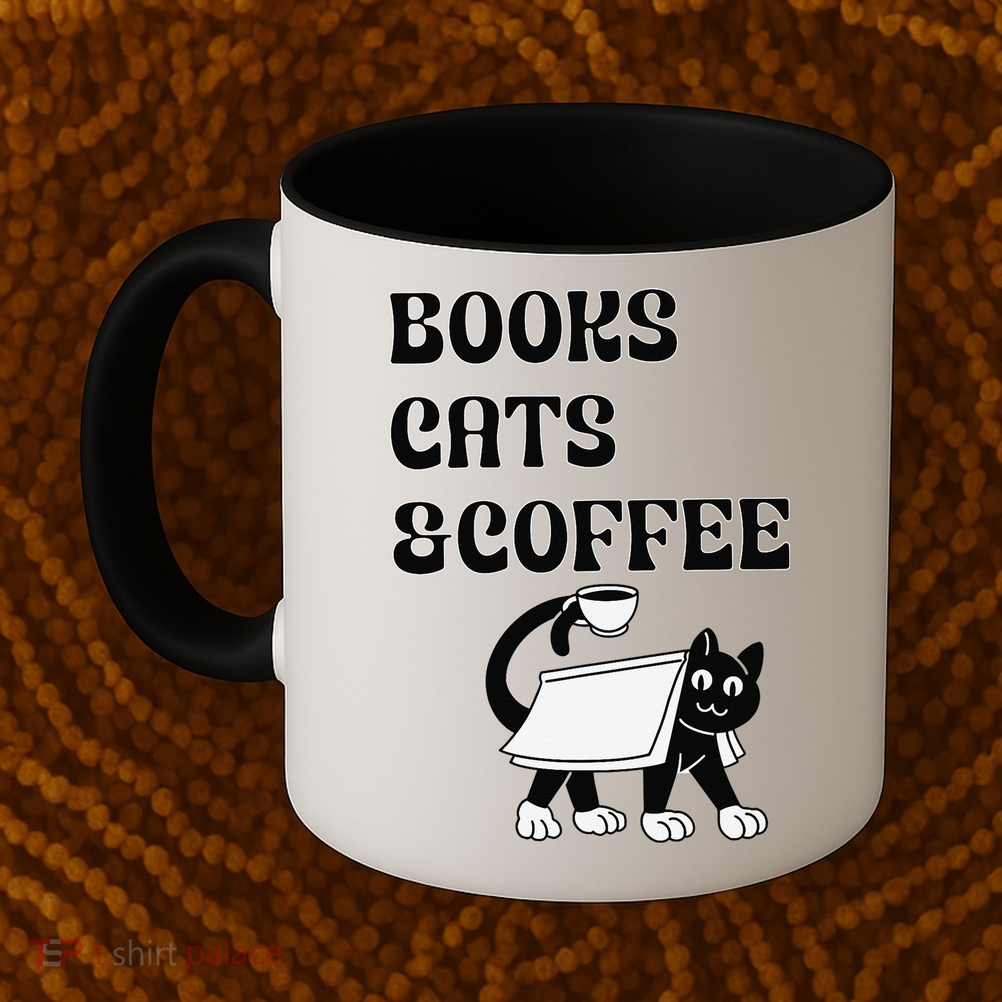 Book Lovers Books Cats And Coffee Coffee Mug