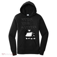 Book Lovers Books Cats And Coffee Women's Hoodie thumb 0
