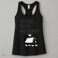 Book Lovers Books Cats And Coffee Women's Tank Top thumb 3