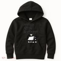 Book Lovers Books Cats And Coffee Kids Hoodie thumb 0