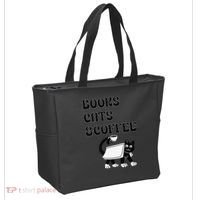 Book Lovers Books Cats And Coffee Tote Bag thumb 2