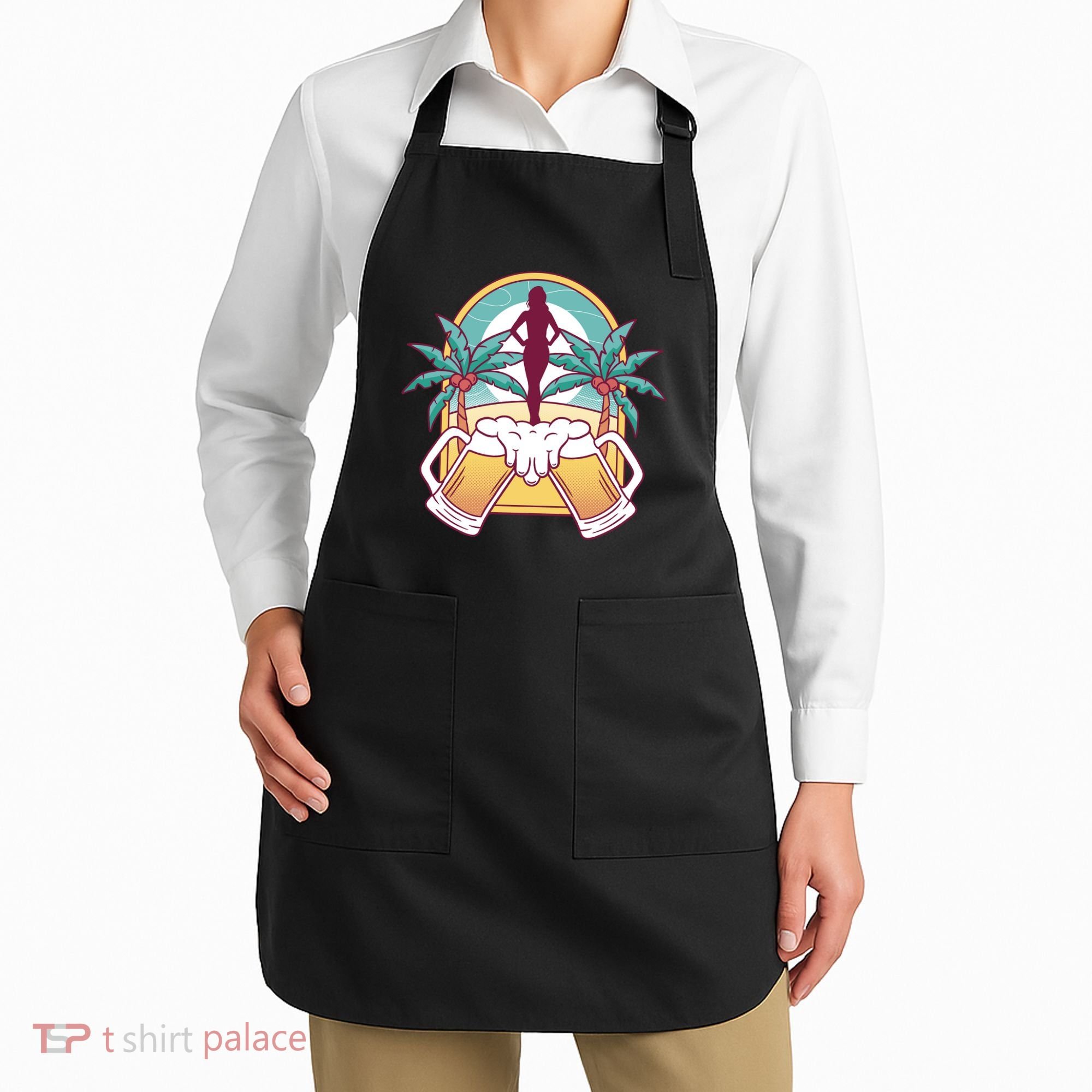 Beer Lover Beach Paradise Apron