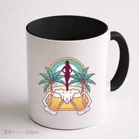 Beer Lover Beach Paradise Coffee Mug thumb 1