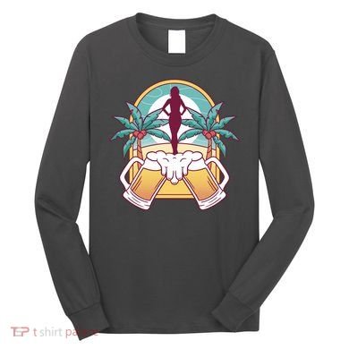Beer Lover Beach Paradise Long Sleeve Shirt