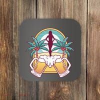 Beer Lover Beach Paradise Coaster thumb 0