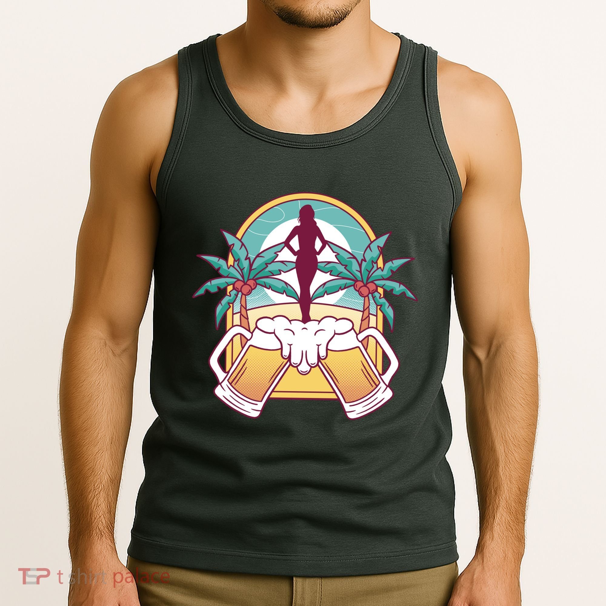 Beer Lover Beach Paradise Tank Top