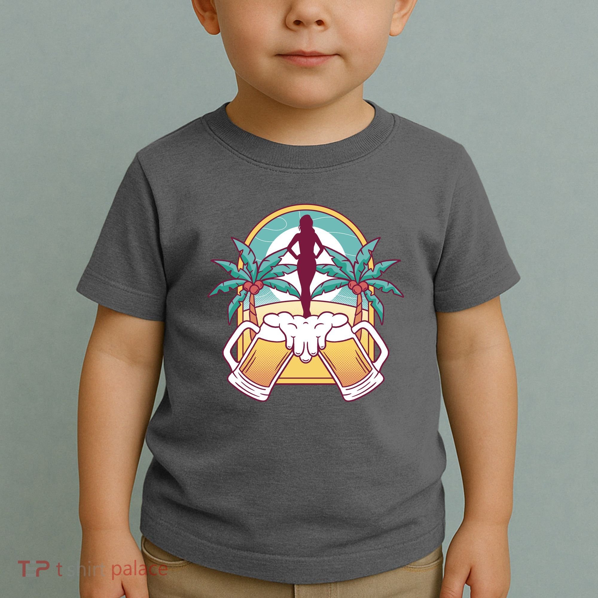 Beer Lover Beach Paradise Toddler T-Shirt