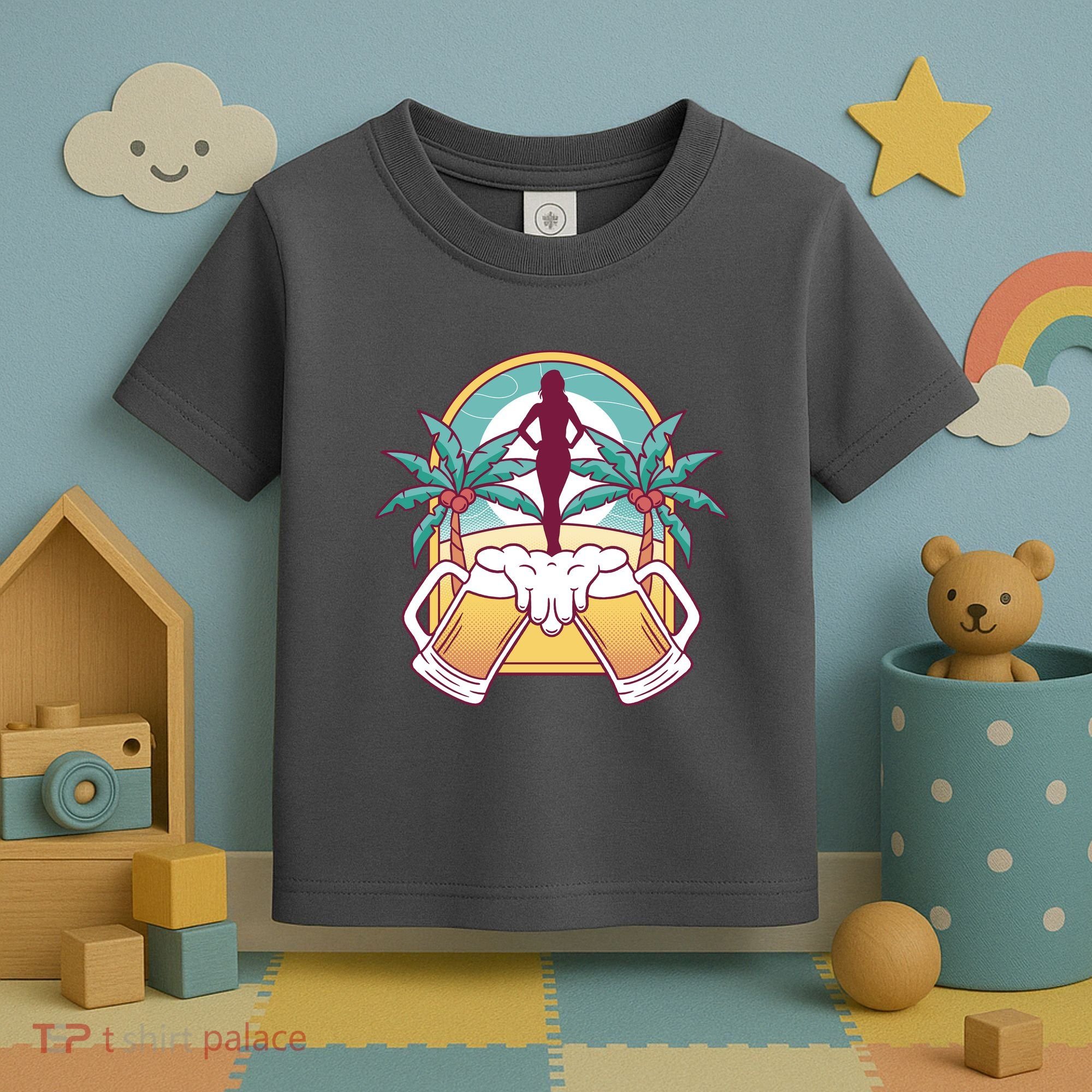 Beer Lover Beach Paradise Toddler T-Shirt