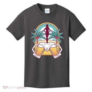 Beer Lover Beach Paradise Kids T-Shirt