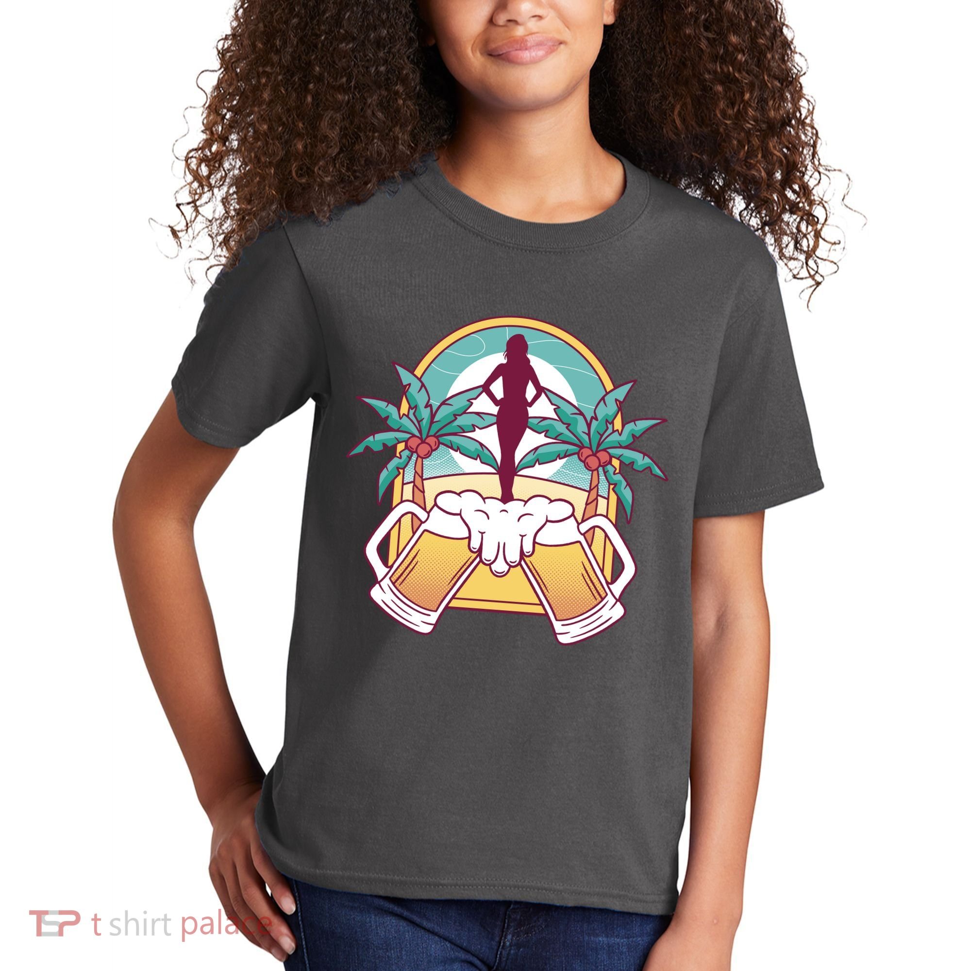 Beer Lover Beach Paradise Kids T-Shirt