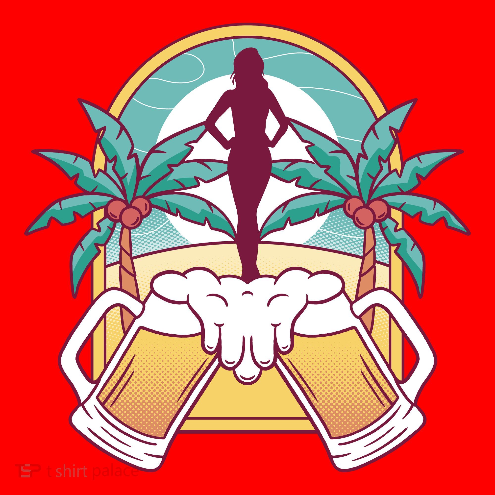 Beer Lover Beach Paradise Santa Hat
