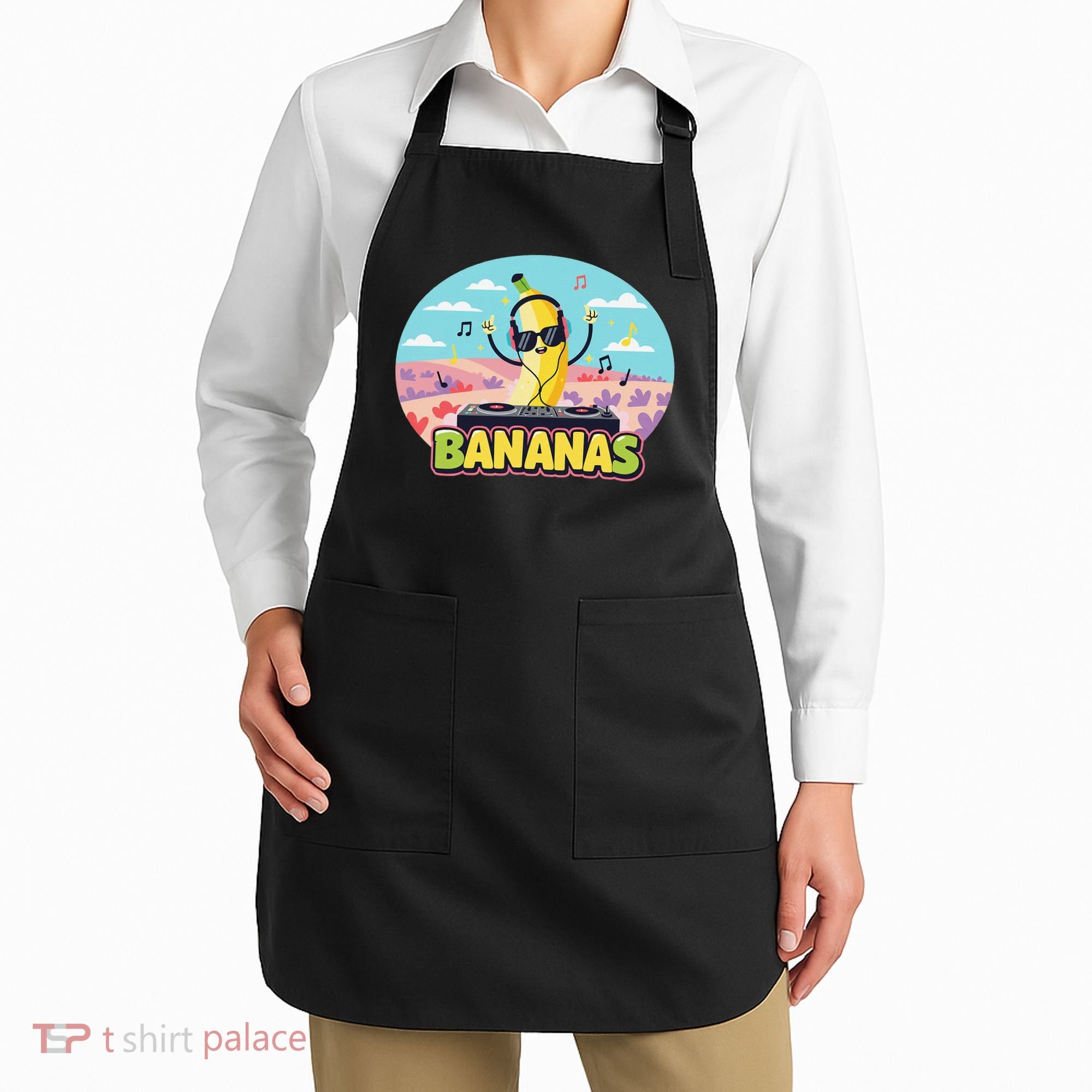 Bananas Lovers Coquette Bow Graphic Art Women Apron